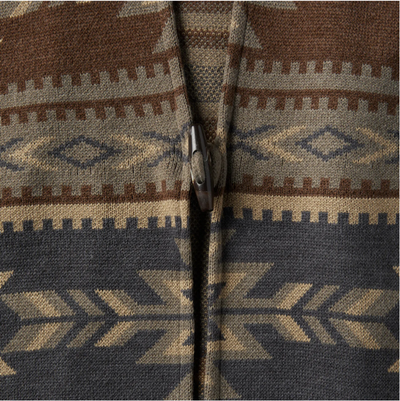 Stetson Aztec Print Sweater Poncho