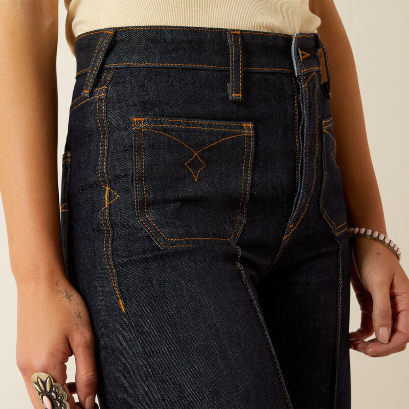 Ultra High Rise Wide Leg Utility Jean