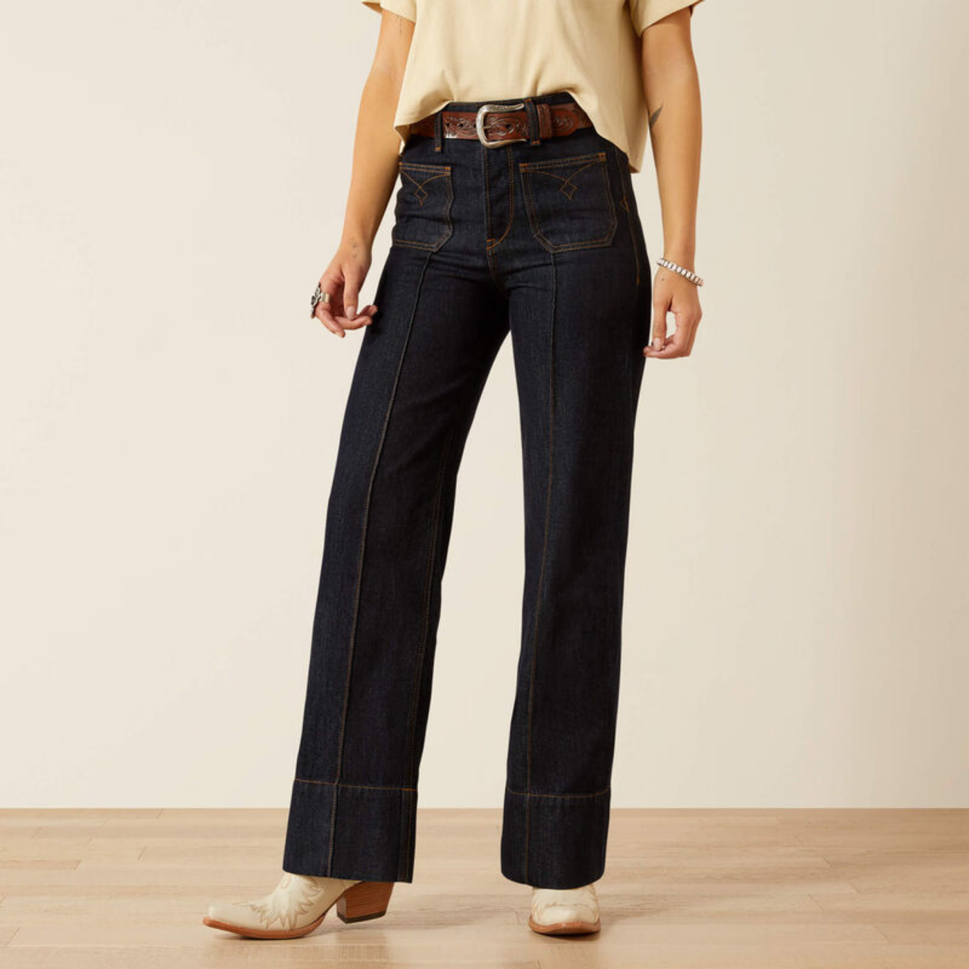 Ultra High Rise Wide Leg Utility Jean