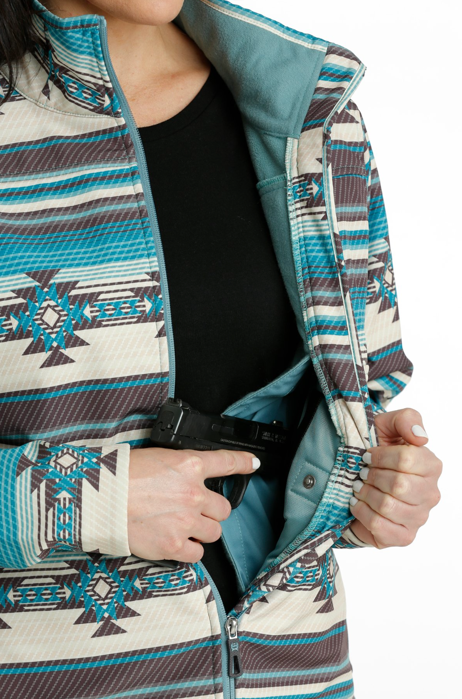 Women's Conceal Carry Aztec Softshell Jacket