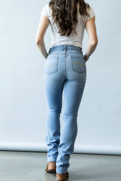 Sarah Light Wash High Rise Boot Cut Jeans