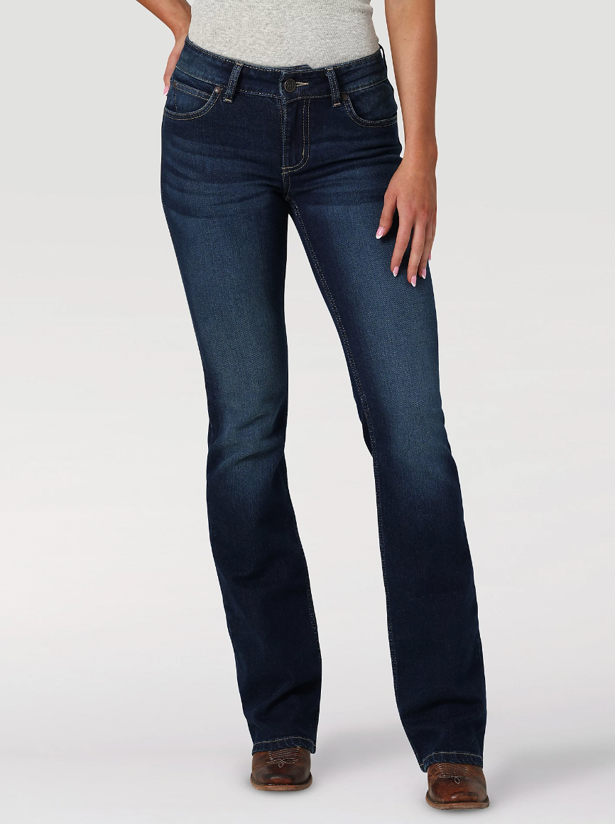 Mae Retro Mid Rise Boot Cut Jeans