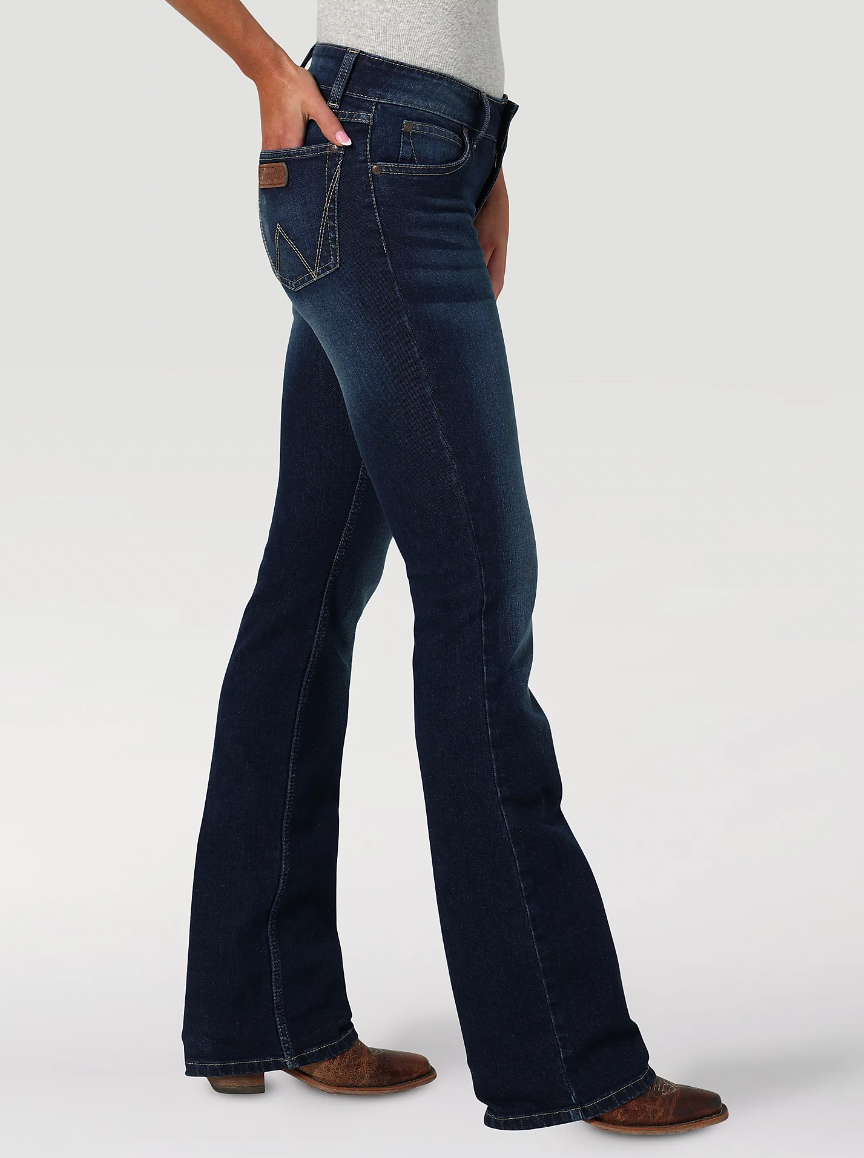Mae Retro Mid Rise Boot Cut Jeans