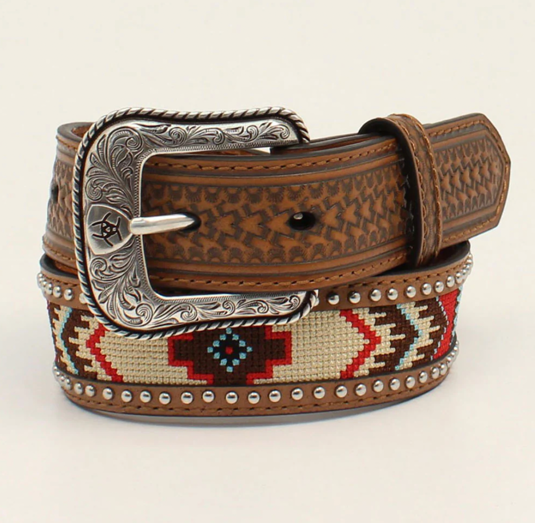 1 1/4" Embroidered Inlay Belt