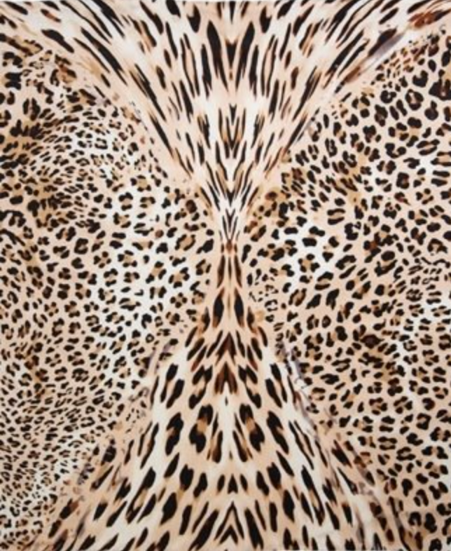 #5 Leopard Charmeuse silk wild rag