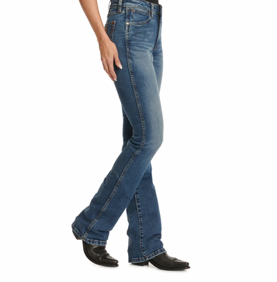 Women's Retro Green Premium Slim Boot Cut Jean