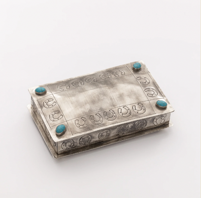 Stamped Horseshoe Box w/ Turquoise