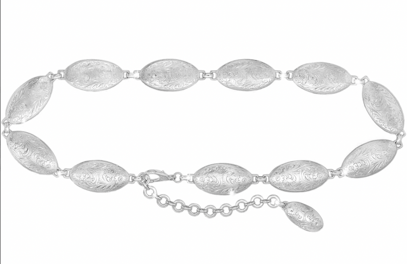 Silver Concho Chain Belt