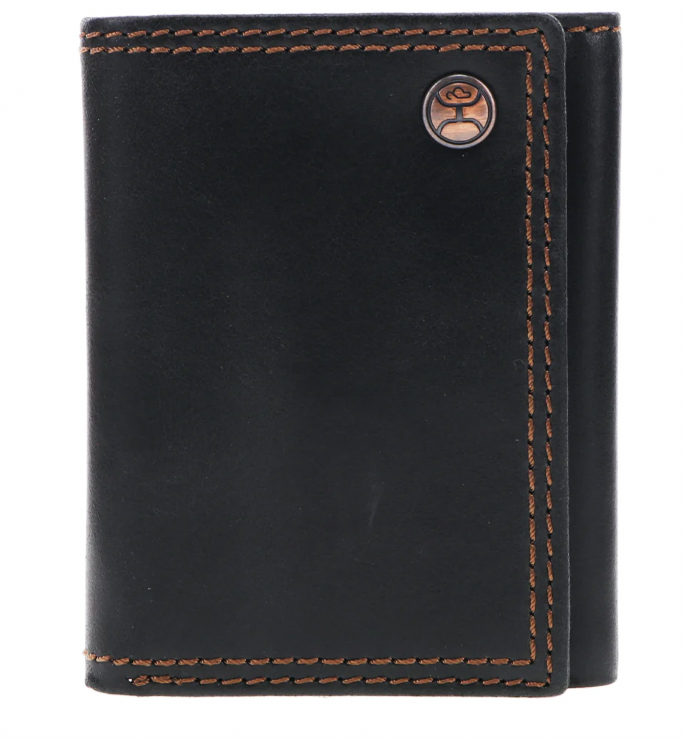 Hooey Classic Smooth Tri Fold Wallet, Black