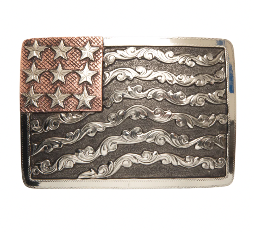 Handcrafted American Flag Buckle