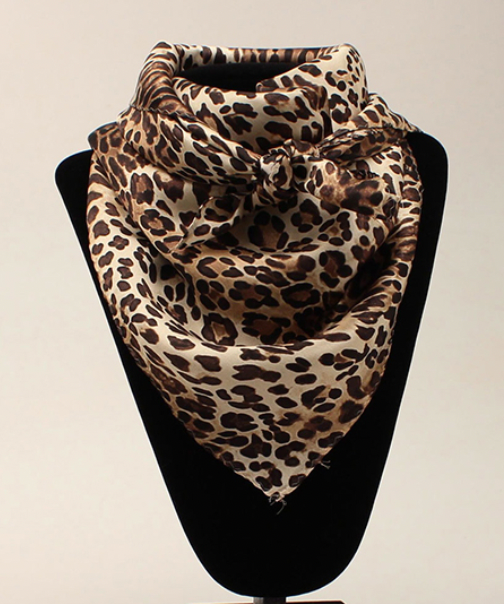 Leopard Silk Wild Rag 21x21