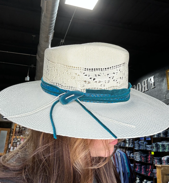 Sedona Turquoise Band Straw Hat