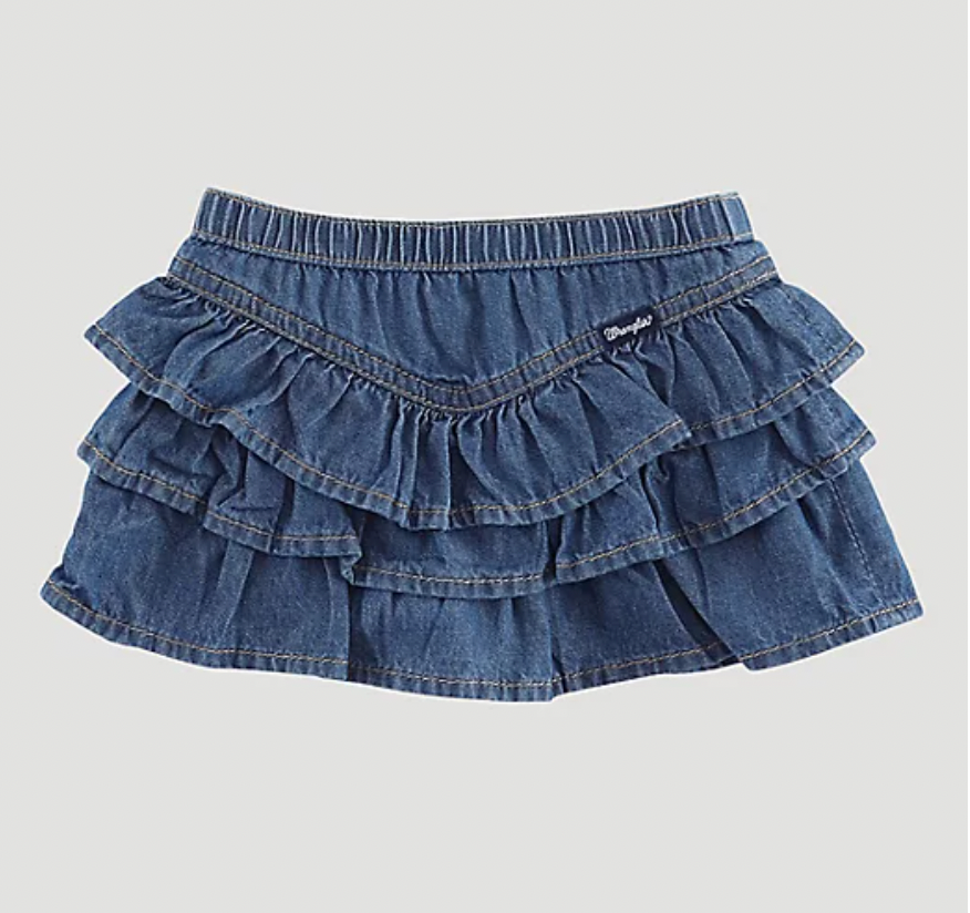 Baby Girl Denim Ruffle Skirt