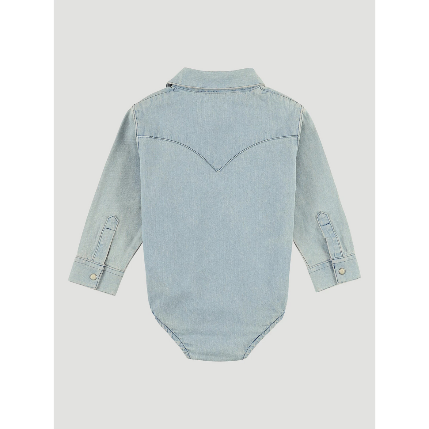 Baby Long Sleeve Denim Bodysuit