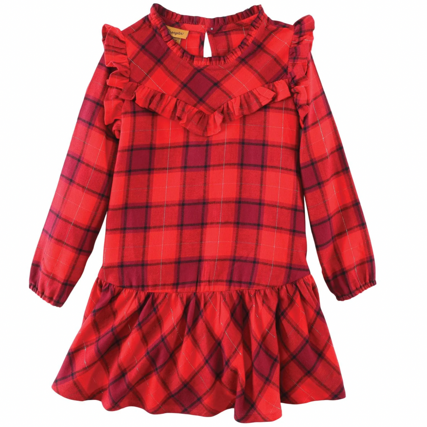 Girl's Long Sleeve Ruffle Dress