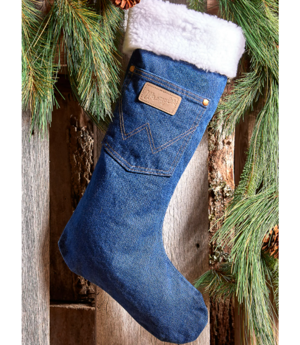 Sherpa Denim Christmas Stocking
