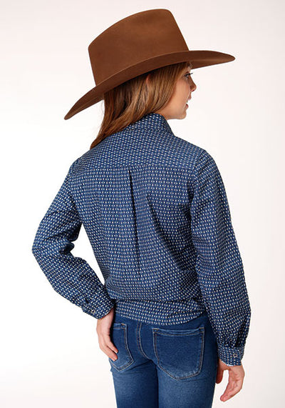 Roper Girls LS Arrow Print Snap Shirt