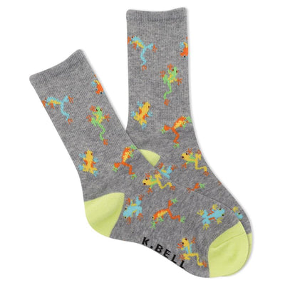 Kid's Rainforest Frogs Crew 11-4 Charcoal