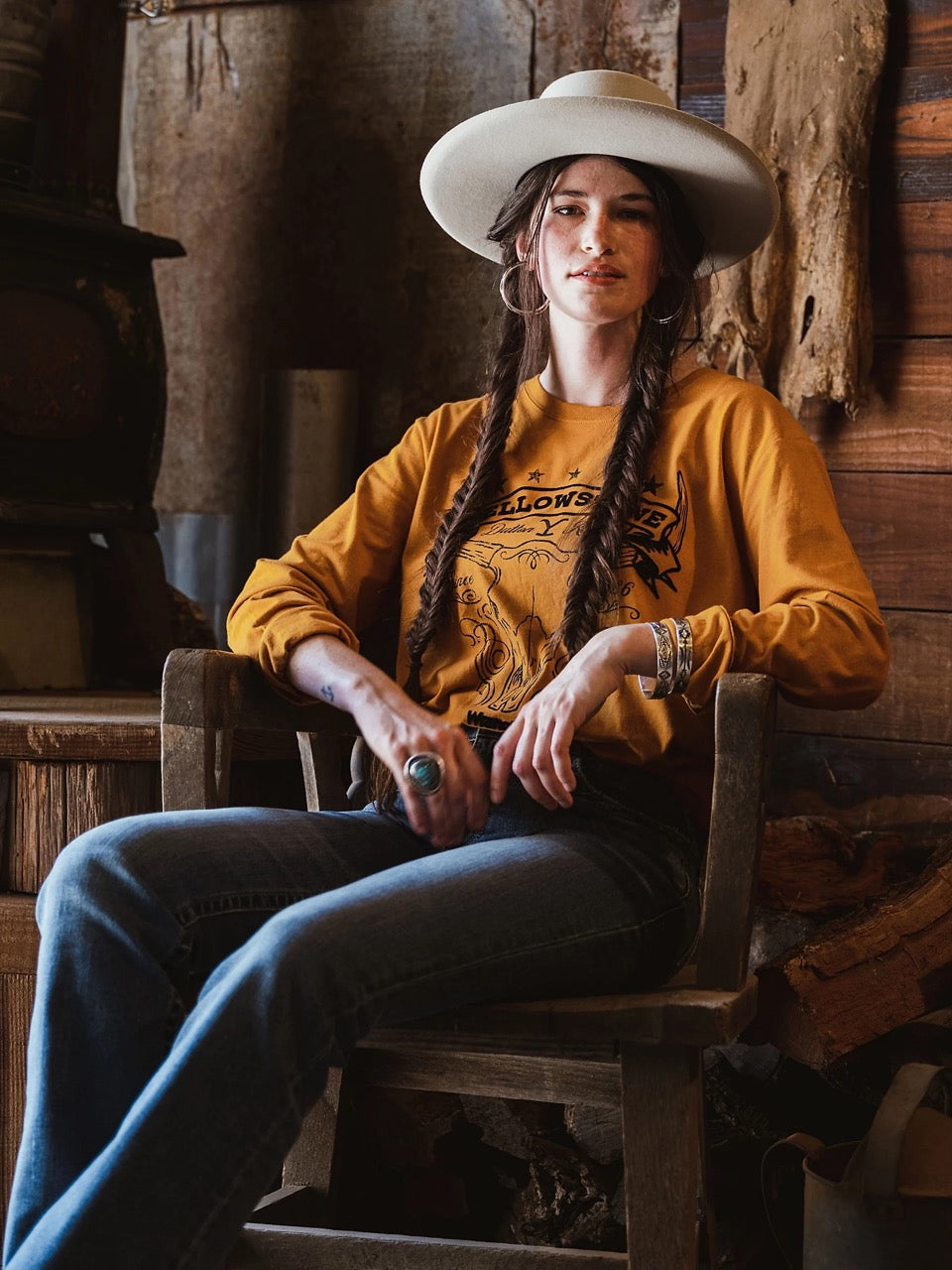 Wrangler x Yellowstone Steerhead Long Sleeve Tee