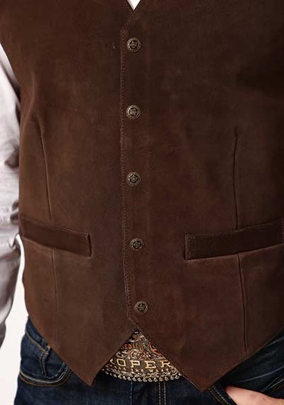 Roper Cow Suede Leather Vest