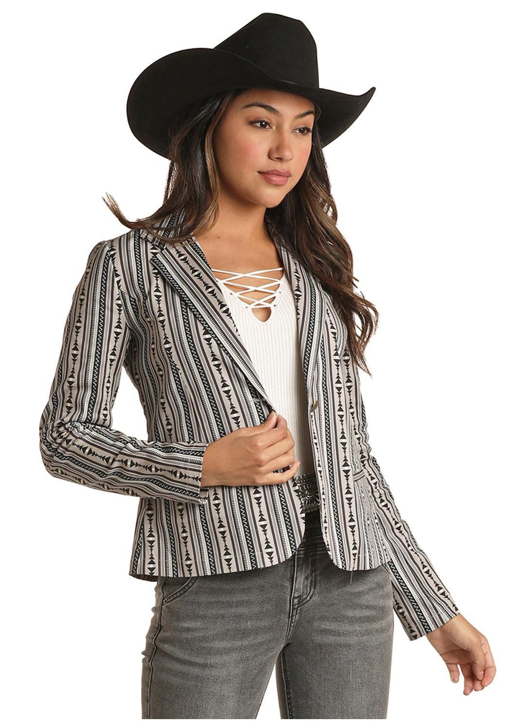 Aztec Print Blazer