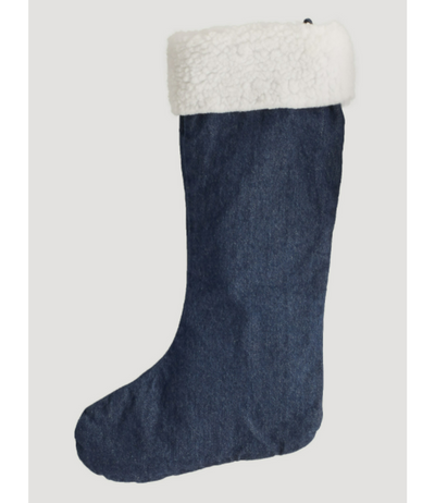 Sherpa Denim Christmas Stocking