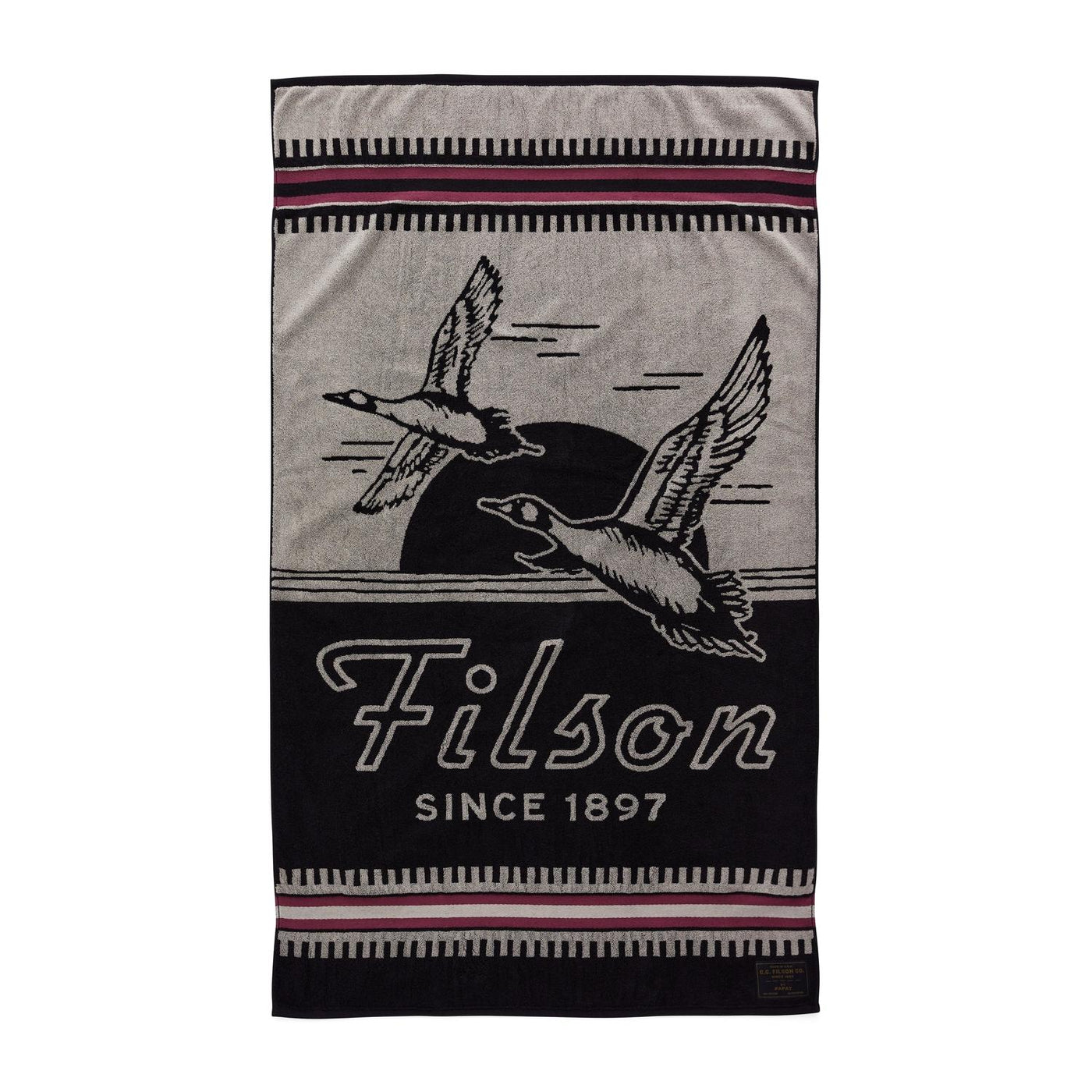 Filson Towel, Tan/Black/Red